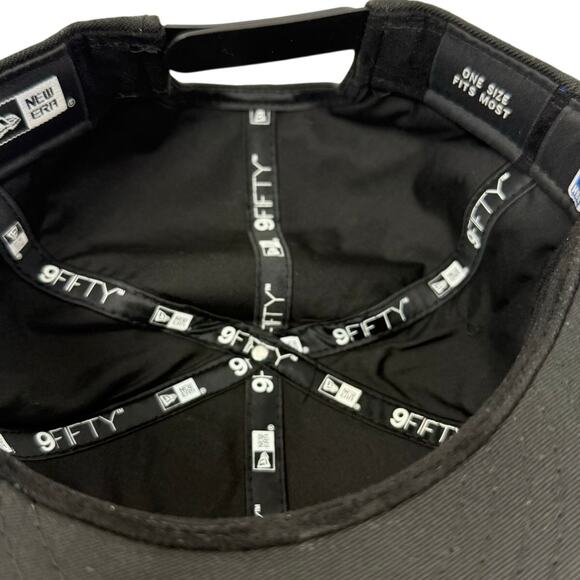 New Era NBA Portland Trail Blazers Snapback Hat Black with Brown Bill - Picture 7 of 8